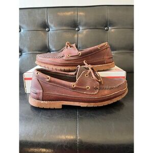 Orvis by Gokey Mens Brown Leather Boat Shoes